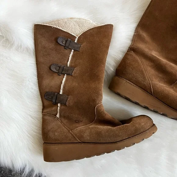 BearPaw Hayden hickory ll cow suede wedge boot - Picture 2 of 12